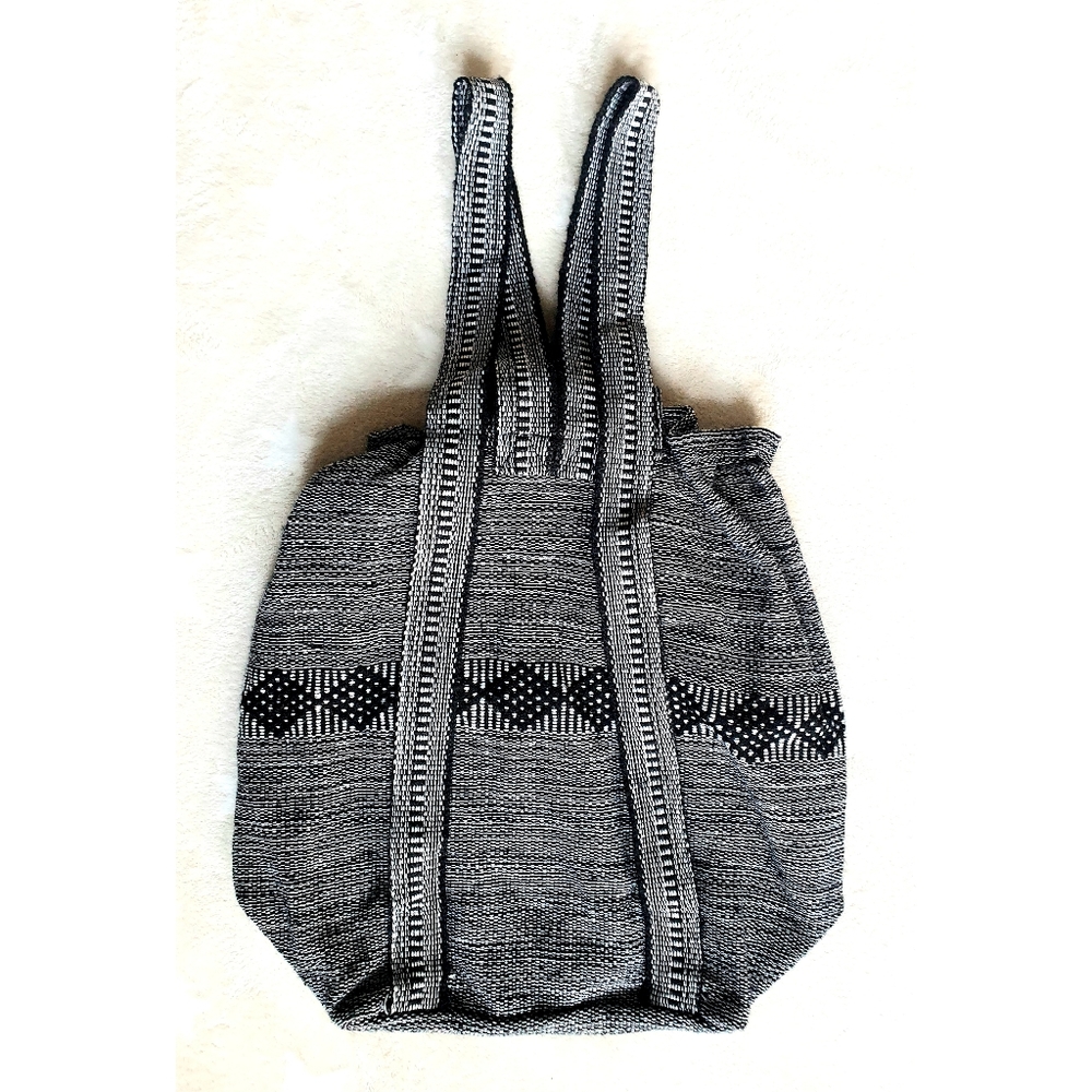 Handmade Backpack black and white - Picture 2 of 6